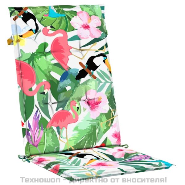 Възглавници за столове с облегалка, 4 бр, многоцветни, текстил