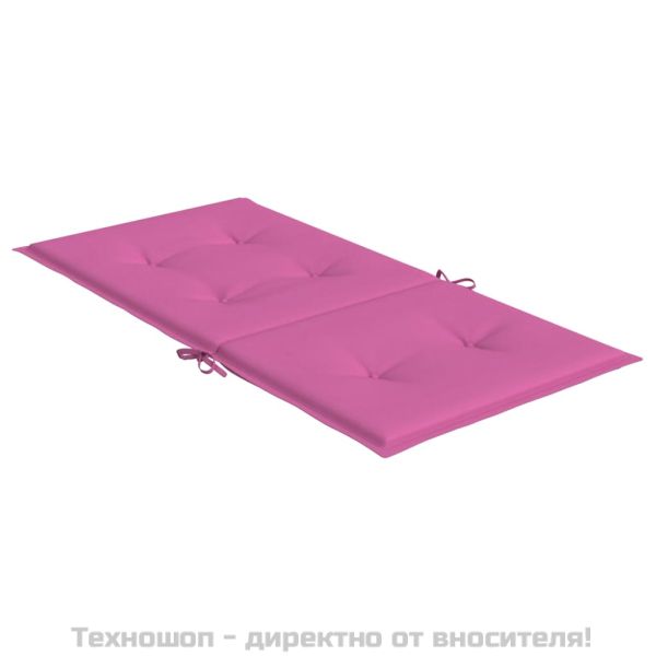 Възглавници за столове с ниски облегалки 4 бр розови текстил