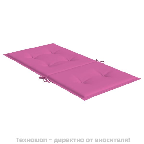 Възглавници за столове с ниски облегалки 2 бр розови текстил