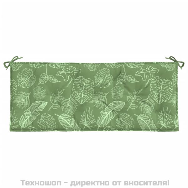 Възглавница за градинска пейка десен на листа 120x50x7 см плат