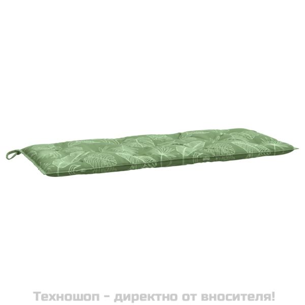 Възглавница за градинска пейка десен на листа 120x50x7 см плат