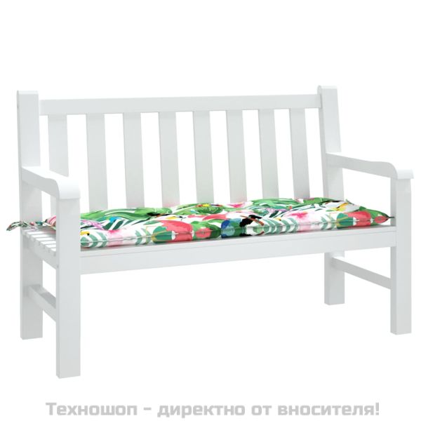 Възглавница за градинска пейка многоцветна 120x50x7 см текстил