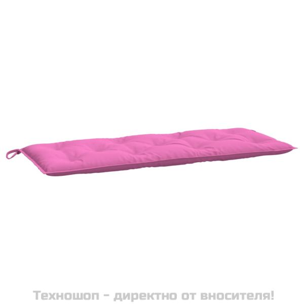 Възглавница за градинска пейка розова 120x50x7 см текстил