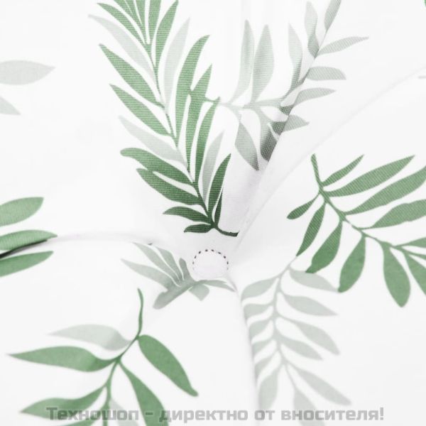 Възглавница за градинска пейка десен на листа 200x50x7 см плат