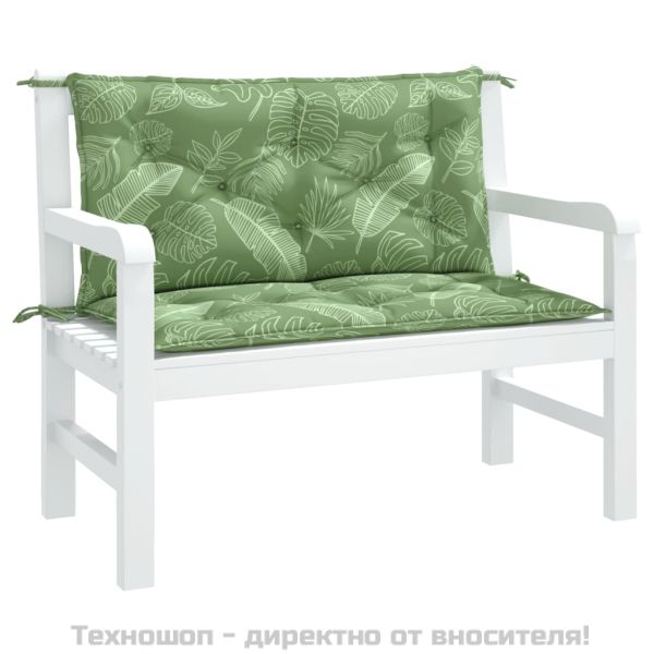 Възглавници за градински пейки 2 бр на листа 100x50x7 см плат