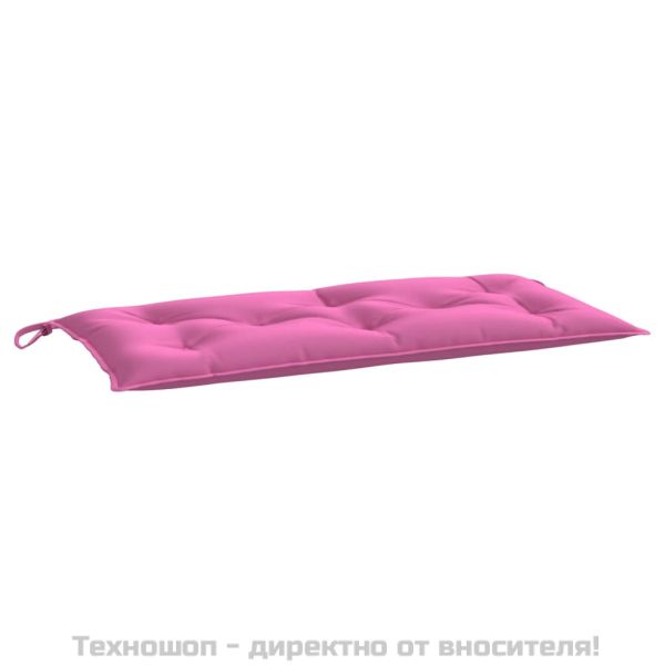 Възглавници за градински пейки 2 бр розови 100x50x7 см плат