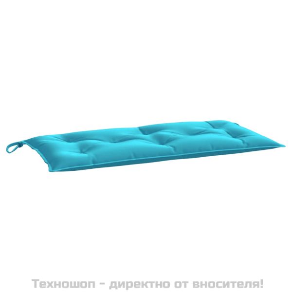 Възглавници за градински пейки 2 бр тюркоаз 100x50x7 см плат