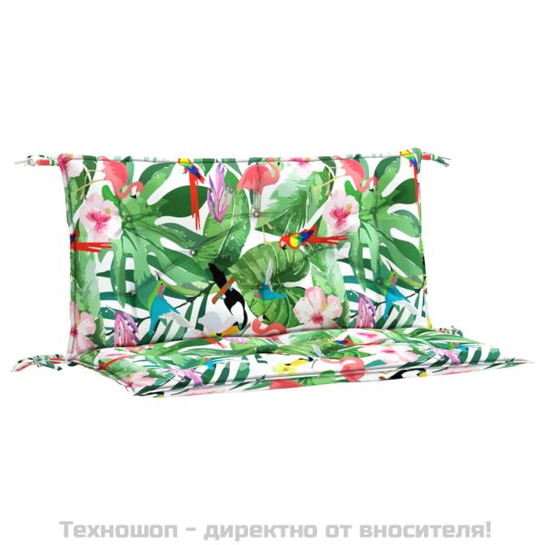 Възглавници за градински пейки 2 бр шарени 100x50x7 см плат