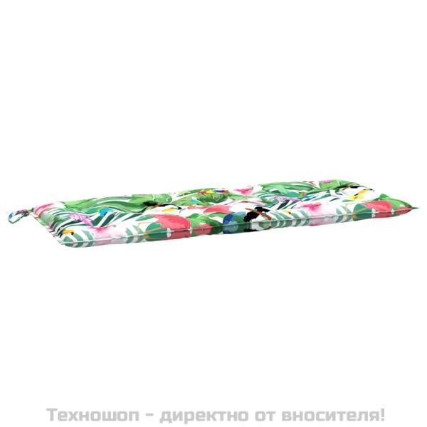 Възглавници за градински пейки 2 бр шарени 120x50x7 см плат