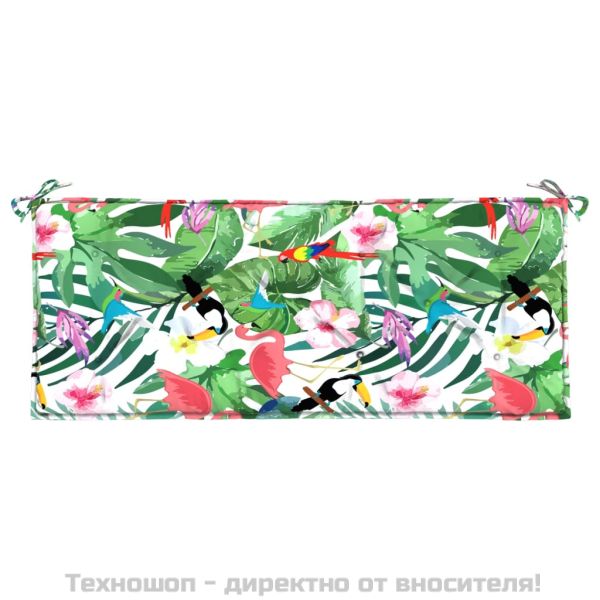 Възглавници за градински пейки 2 бр шарени 120x50x7 см плат