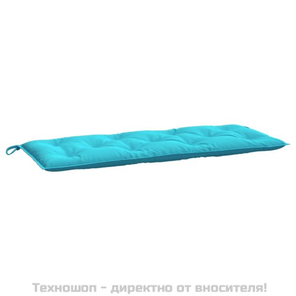 Възглавници за градински пейки 2 бр тюркоаз 120x50x7 см плат