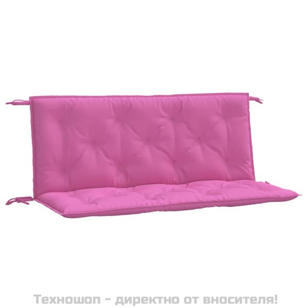 Възглавници за градински пейки 2 бр розови 120x50x7 см плат