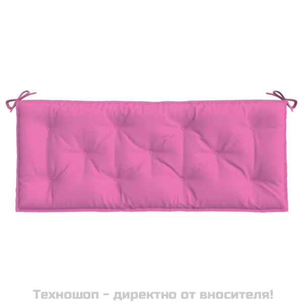 Възглавници за градински пейки 2 бр розови 120x50x7 см плат
