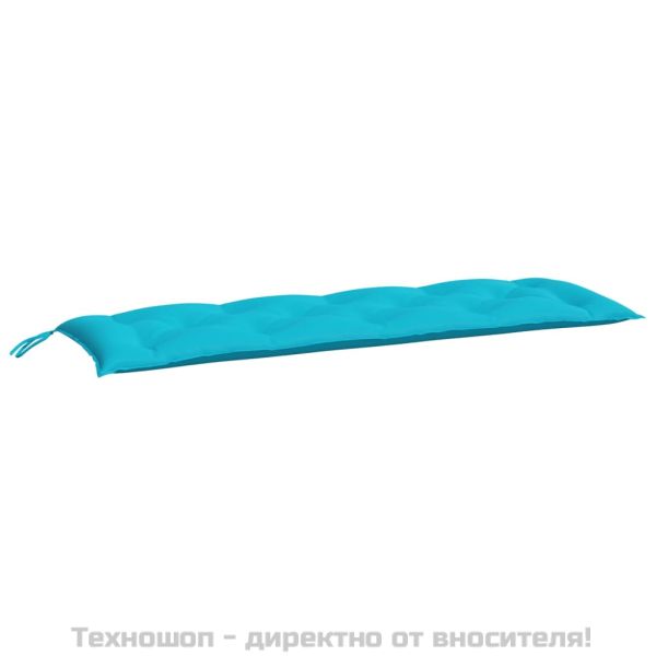 Възглавници за градински пейки 2 бр тюркоаз 150x50x7 см плат