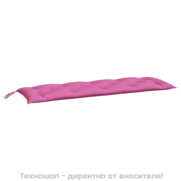Възглавници за градински пейки 2 бр розови 150x50x7 см плат