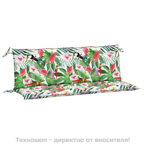 Възглавници за градински пейки 2 бр шарени 150x50x7 см плат