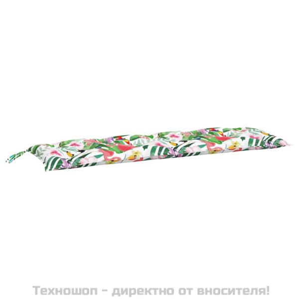 Възглавници за градински пейки 2 бр шарени 150x50x7 см плат