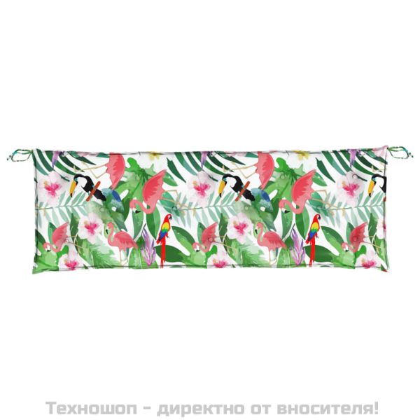 Възглавници за градински пейки 2 бр шарени 150x50x7 см плат