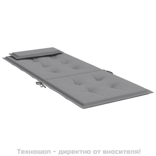 Възглавници за стол с висока облегалка 6 бр сиви Оксфорд плат