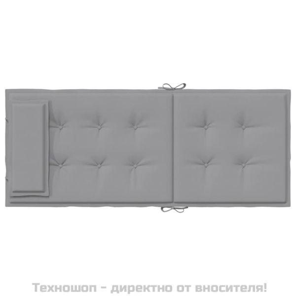 Възглавници за стол с висока облегалка 6 бр сиви Оксфорд плат