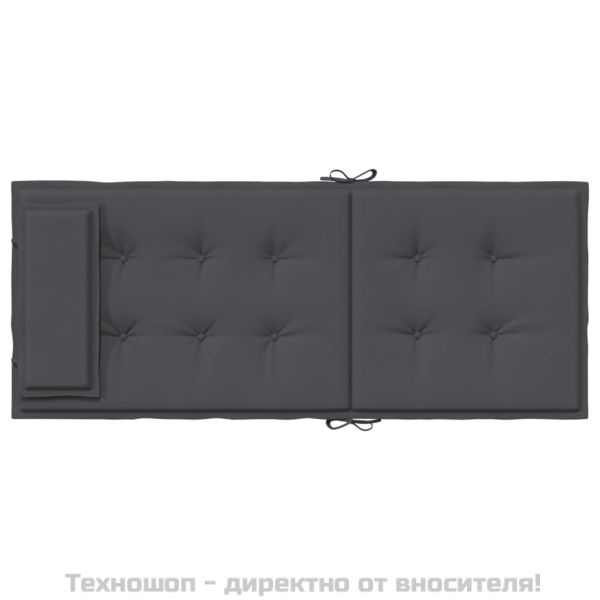 Възглавници за столове с облегалка 2 бр антрацит Оксфорд плат