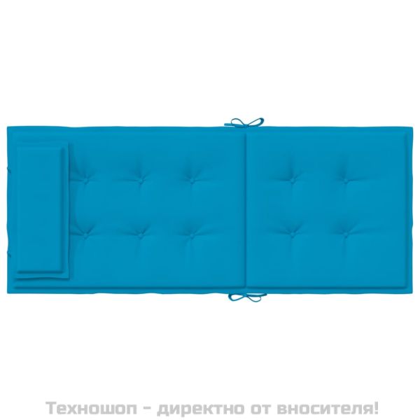 Възглавници за столове с облегалка 6 бр светлосини Оксфорд плат