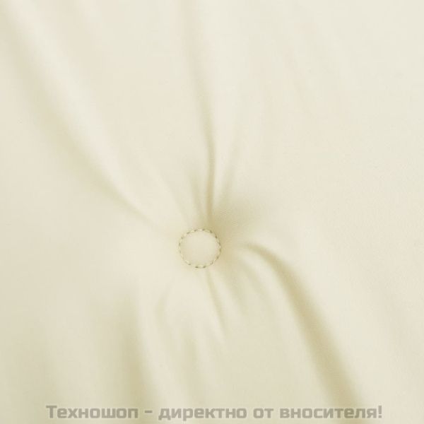 Възглавници за столове с облегалка 4 бр кремави Оксфорд плат