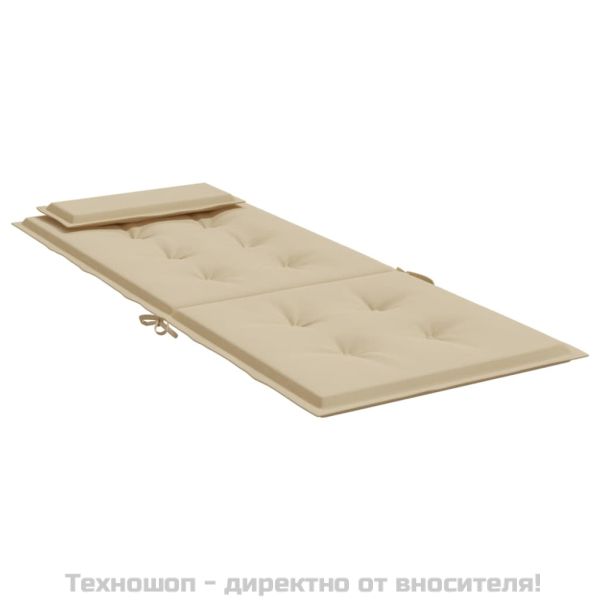 Възглавници за стол с висока облегалка 4 бр бежови Оксфорд плат