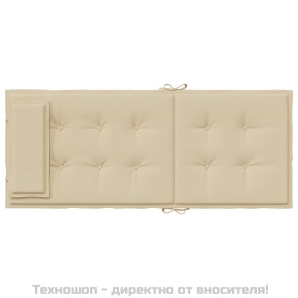 Възглавници за стол с висока облегалка 4 бр бежови Оксфорд плат