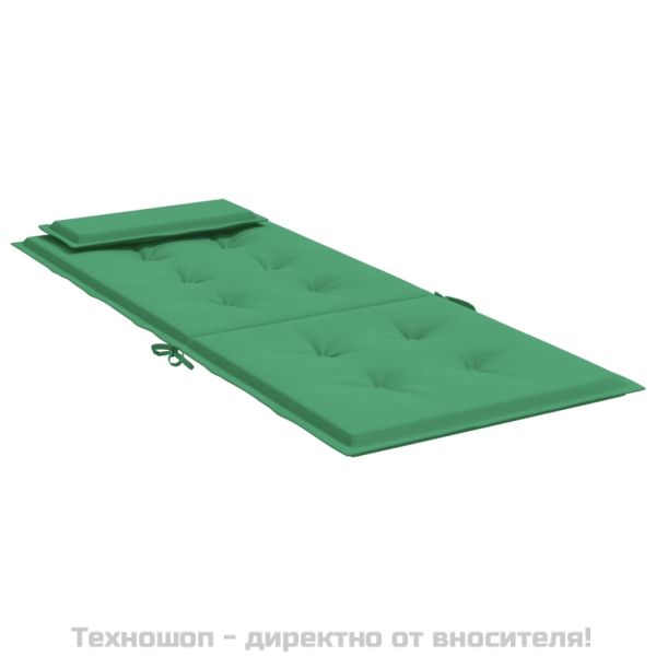 Възглавници за стол с висока облегалка 4 бр зелени Оксфорд плат