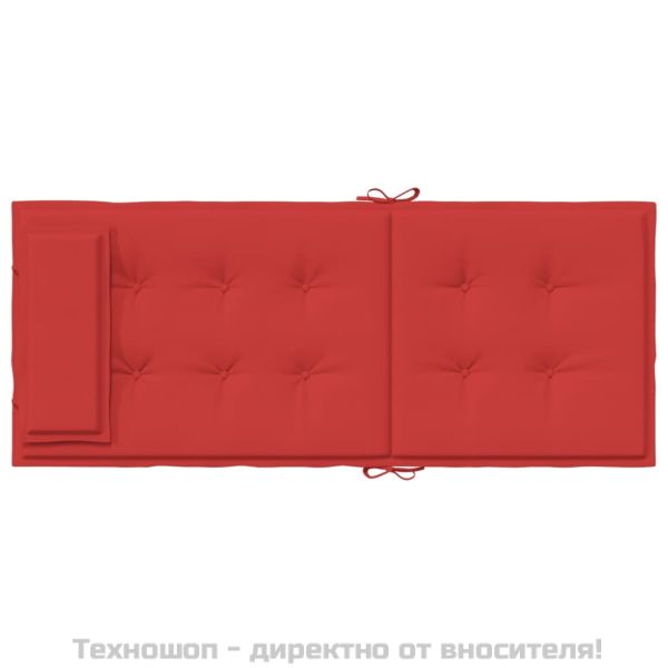 Възглавници за столове с облегалка 2 бр червени Оксфорд плат