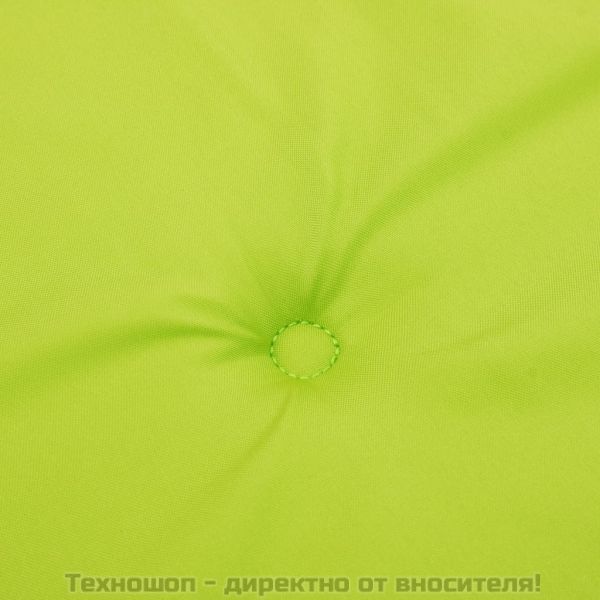 Възглавници за столове с облегалка 2 бр яркозелени Оксфорд плат