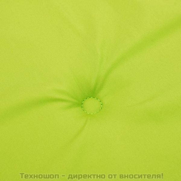 Възглавници за столове с облегалка 4 бр яркозелени Оксфорд плат