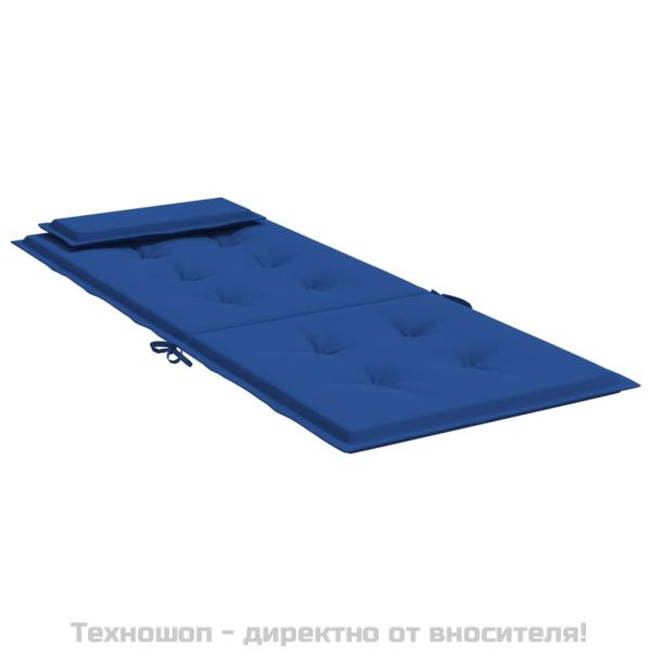 Възглавници за столове с облегалка 4 бр кралскосин Оксфорд плат