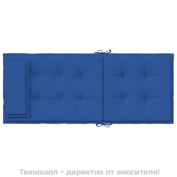 Възглавници за столове с облегалка 4 бр кралскосин Оксфорд плат