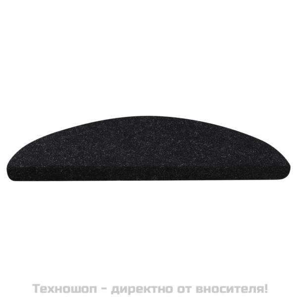 Самозалепващи стелки за стълби, 10 бр, черни, 56x17x3 см