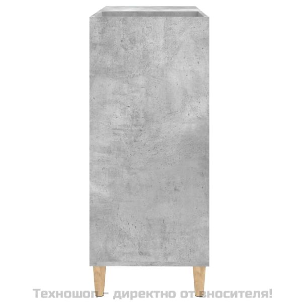 Шкаф за грамофонни плочи сив 84,5x38x89 см инженерно дърво