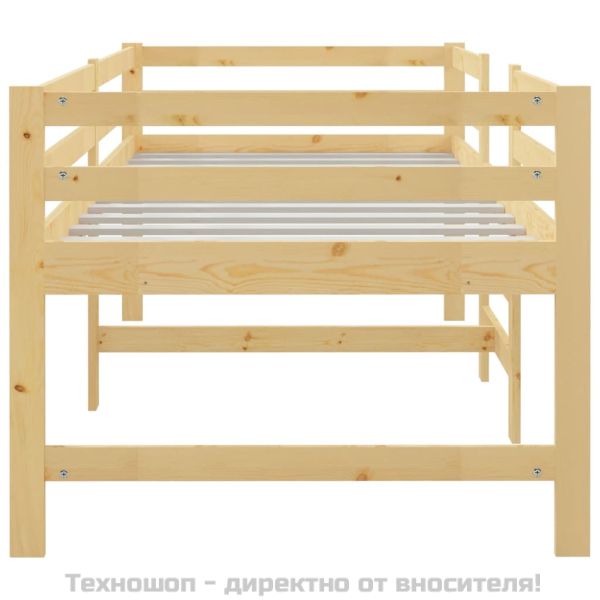 Рамка за легло без матрак, 90x200 см, масивна чамова дървесина