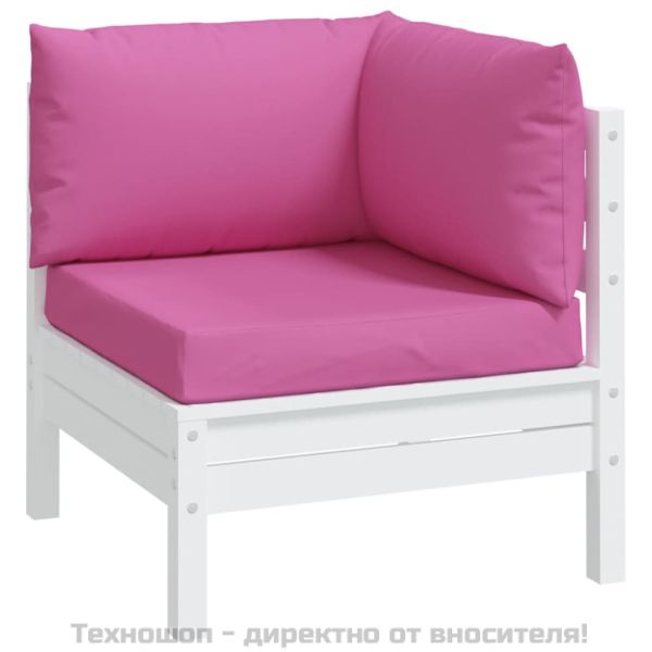 Палетни възглавници, 3 бр, розови, плат Оксфорд