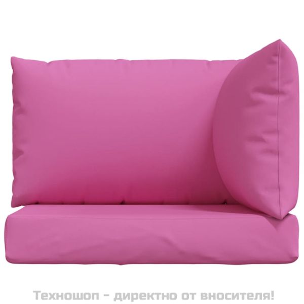 Палетни възглавници, 3 бр, розови, плат Оксфорд
