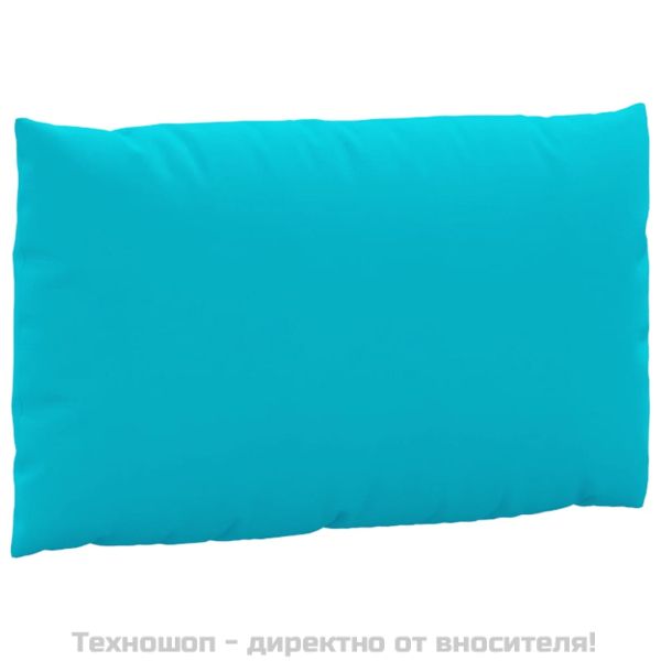 Палетни възглавници, 3 бр, тюркоаз, плат Оксфорд