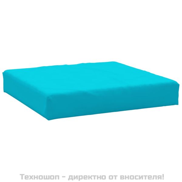 Палетни възглавници, 3 бр, тюркоаз, плат Оксфорд