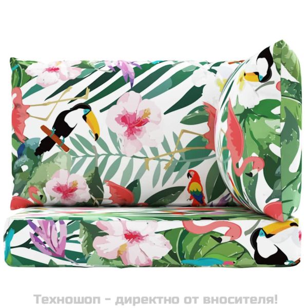 Палетни възглавници, 3 бр, многоцветни, плат Оксфорд