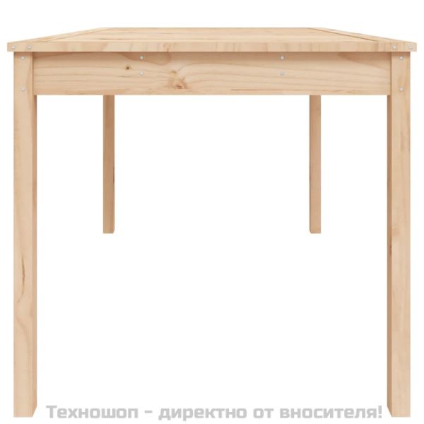 Градинска маса, 121x82,5x76 см, борово дърво масив