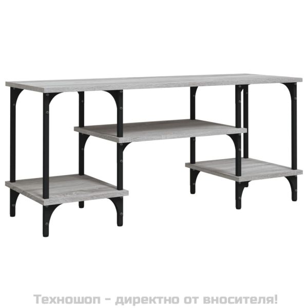 ТВ шкаф, сив сонома, 102x35x45,5 см, инженерно дърво