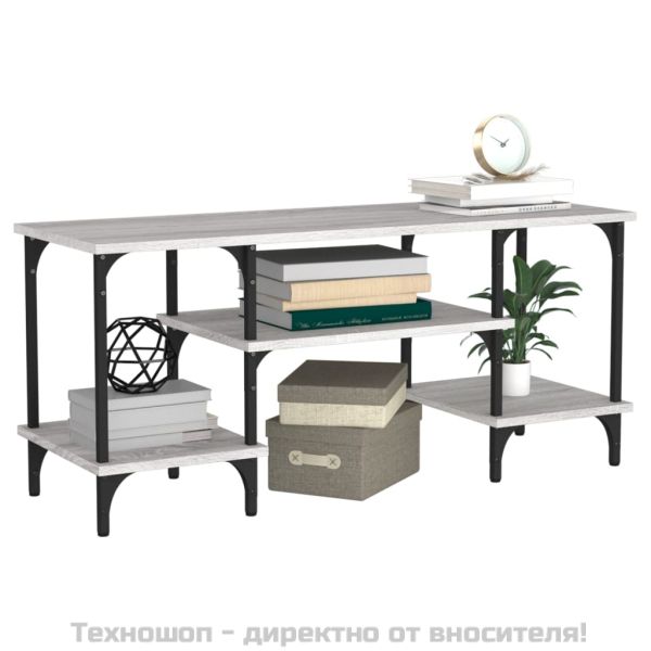 ТВ шкаф, сив сонома, 102x35x45,5 см, инженерно дърво