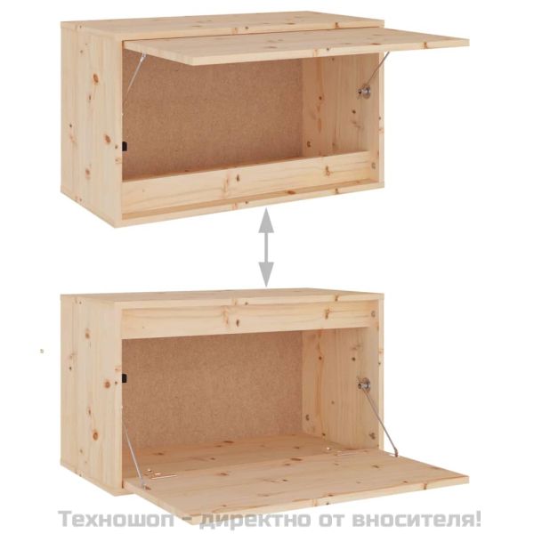 Стенен шкаф, 60x30x35 см, бор масив