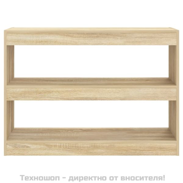 Библиотека/разделител за стая, дъб сонома, 100x30x72 см
