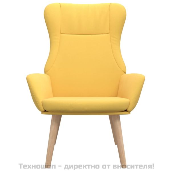 Релакс стол, горчица жълто, текстил