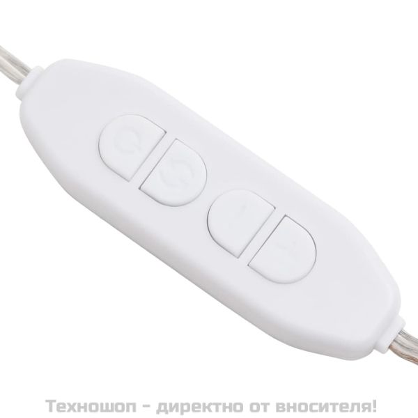 Огледало с LED лампи, 90x45 см, стъкло, арка